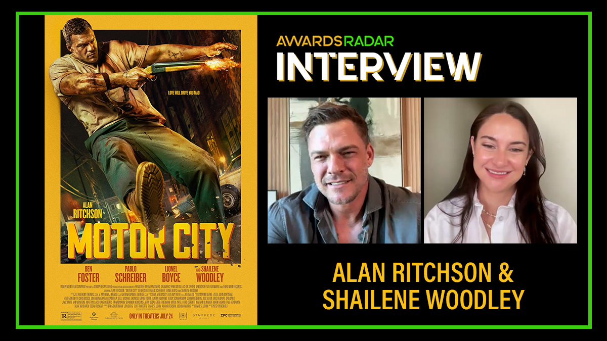 Interview: 'Motor City' Stars Alan Ritchson and Shailene Woodley Discuss the Offbeat Nature of Their Action Flick